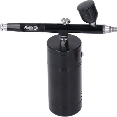 Kit aérographe avec compresseur portable sans fil rechargeable USB à main 18psi noir (1/5)