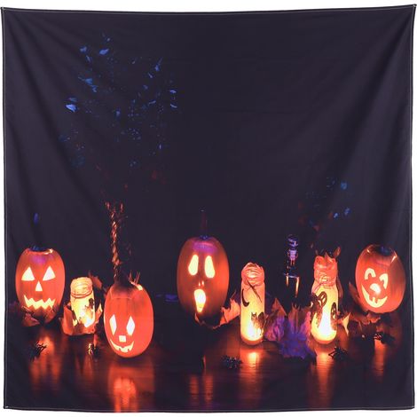 Tapis mural décoratif Halloween pour chambre, salon, bureau - 230x180 cm (1/5)