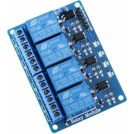 Module Relais - 4 Canaux - 5 V DC - 10 A 250 V AC / 30 V DC - Pour Microcontrôleurs AVR PIC ARM STM32 Raspberry Pi (1/5)