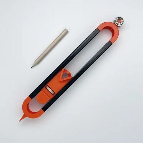 Outil de mesure de précision pour le travail du bois Règle de contour avec verrouillage et courbes irrégulières réglables (1/4)