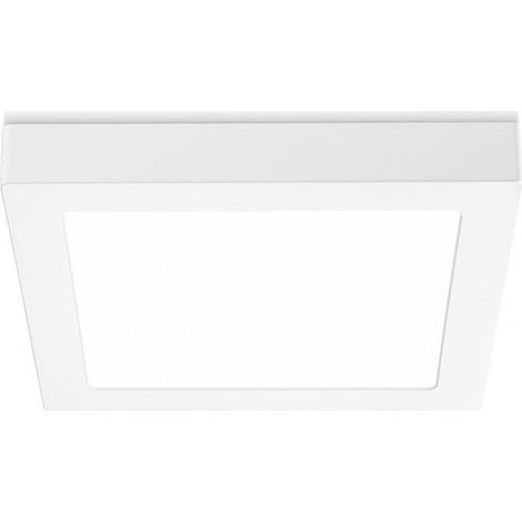 Plafoniera quadrata gea led sham q gfa764 12w led 220v termoplastica lampada soffitto moderna interno, tonalità luce 4000°k (luce naturale)