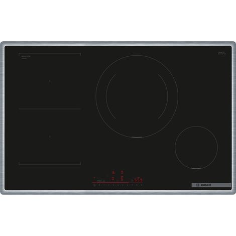Bosch Serie 6 PVS845HB1E Piano cottura a induzione 80 cm CombInduction Nero. Colore del prodotto: Nero, Posizionamento dell'apparecchio: Da incasso, Dimensione della larghezza del piano cottura: 80... (1/5)