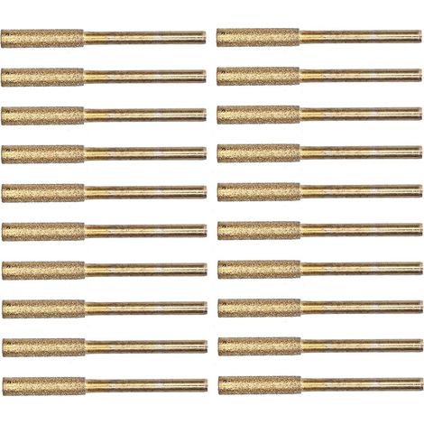 20 Pièces Kit d'Affûtage, Lime Diamant, Pierre à Aiguiser, Tronçonneuse Électrique