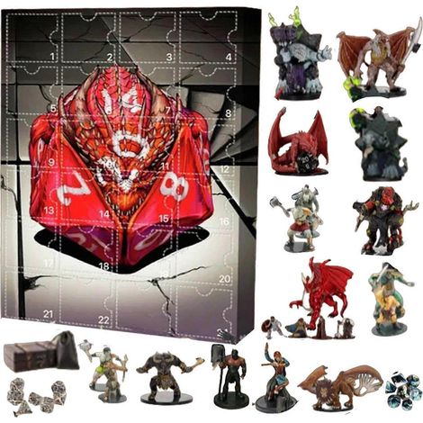 Calendrier de l'Avent de Noël, boîte surprise, 24 cadeaux aléatoires, figurines de Noël mignonnes, décoration pour les fêtes de Noël - B (1/5)