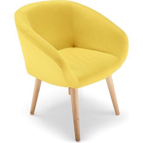 Chaise / Fauteuil style scandinave Frost Jaune