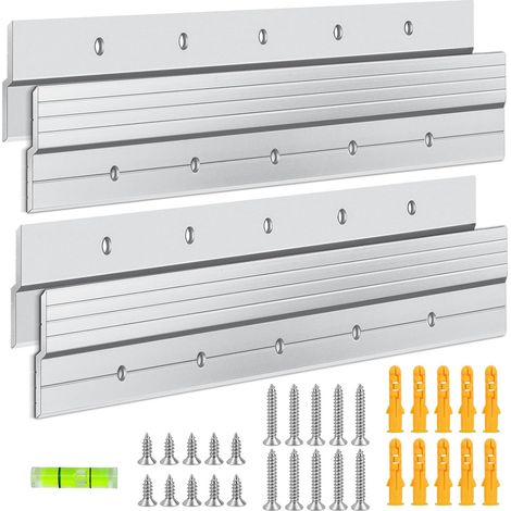 Rail Fixation Miroir Lourd z Support de Montage Crochet Fixation Cadre Lourd, 30,5cm Accroche Miroir Mural Tableau Lourd, pour Cadre Lourd, Tête de Lit, Panneau, Rack (1/5)