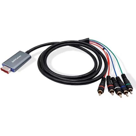 Convertisseur de composants Bitfunx Audio Vidéo Câble YPbPr 5RCA pour Nintendo GameCube NGC Sortie AV numérique Image