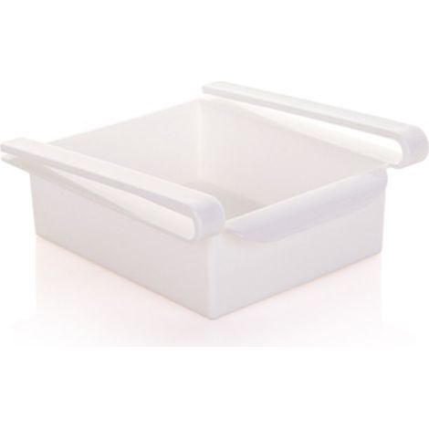 3 Boîtes de Rangement Rétractables pour Réfrigérateur, Type Tiroir, Boîte de Conservation Alimentaire, Organisateur de Frigo, Panier de Rangement en Plastique Blanc