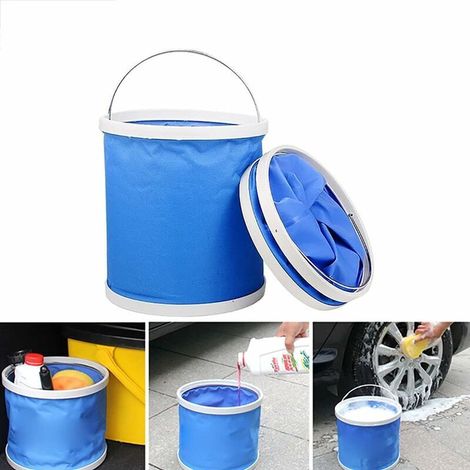 Seau pliable à 3 compartiments pour camping, pêche, urgences - 11 L (1/4)