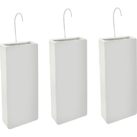 Set 3 Evaporatori Umidificatori per Termosifoni radiatori in Coccio Bianco Con Ganci in Metallo Deumidificatori per Stufe Accessori Riscaldamento Ambiente Confortevole