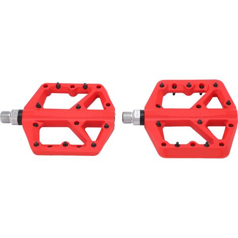 1 Paire de Pédales Vélo Anti-Dérapantes en Nylon pour VTT et Route - Plates et Résistantes