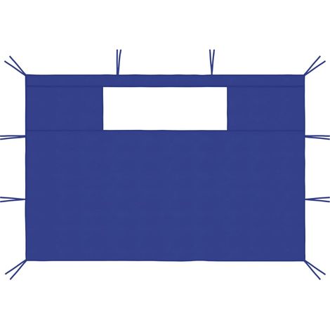 Parois latérales de belvédère avec fenêtres 2 pcs Bleu (1/5)