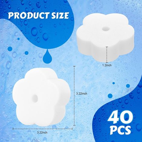 Paquete de 40 esponjas absorbentes para jacuzzis y accesorios de limpieza de spas. (1/4)