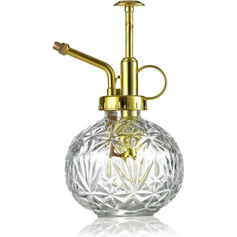 Verre Plantes Vaporisateur D'arrosage, 240ml Rétro avec Pompe Supérieure Arrosoir, Une Main Darrosage Pulvérisateur Brumisate (1/4)