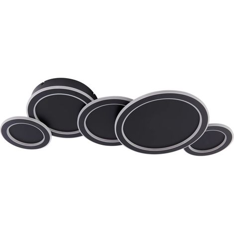 [GEBRAUCHT] B-Ware Lucande Led Deckenleuchte Diala Schwarz Metall 96 Cm Deckenlampe Lampe Leuchte