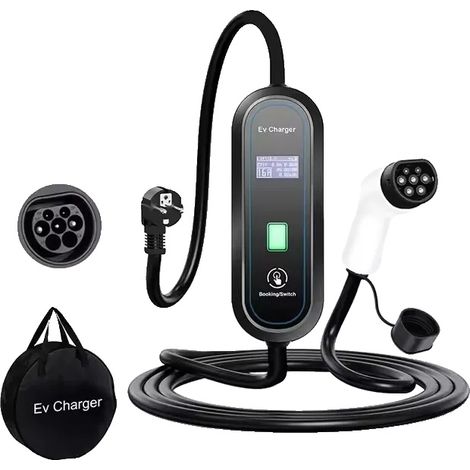 Chargeur EV, Portable, Courant Ajustable, 3.5kW 16A Type 2 (1/2)
