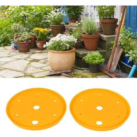 Rondelle pour Pots de Fleurs - Insert de Drainage Réutilisable PP pour Moins de Terreau - 8in (20.3cm) - 2 Pièces (1/5)
