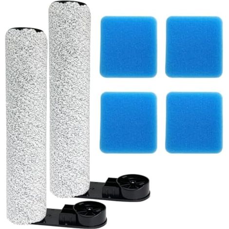 Kit rouleau et éponge Eureka NEW430BL (2+4) - Brosse de rechange en microfibre et nylon + filtres lavables pour aspirateurs NEW430BL et JONR ED12 (1/5)