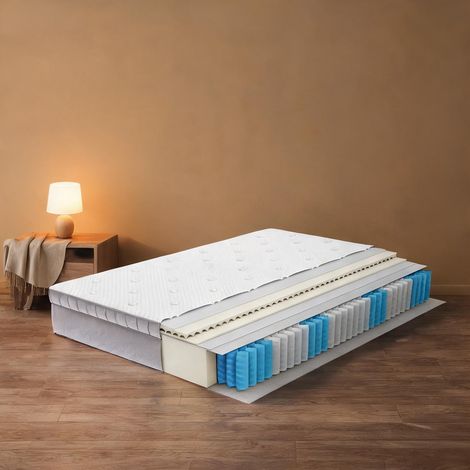 Matelas coloris ancient blanc en foam Spring 200 x 140 x 25 cm (1/5)