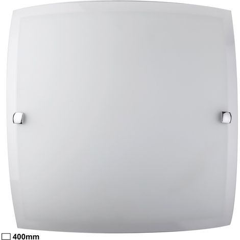 Lámpara de techo de cristal de 40 cm, E27, 2x60W, cristal opalino cuadrado, Nedda 3689 Rabalux (1/2)