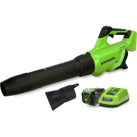 Souffleur de feuilles sans balais   40 V — Souffleur axial, souffleur de jardin multifonctionnel, régulation de vitesse variable, mode Turbo (1/5)