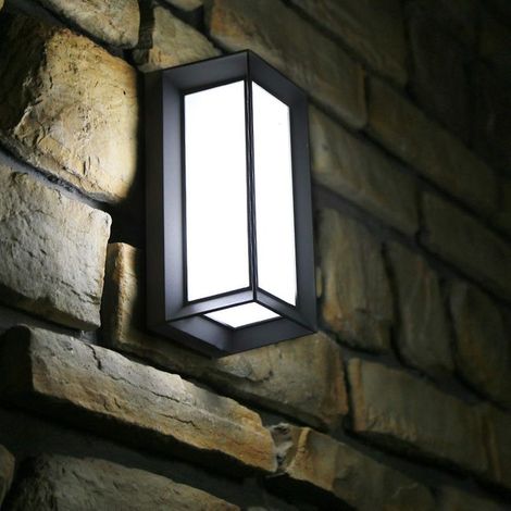 6000K Außenwandleuchte, 12W Aluminium LED Außenwandleuchte, IP65 wasserdicht, Anthrazit, Dekorative Beleuchtung für Hof, Garten, Terrasse, Wandnähe, Wege (1/5)