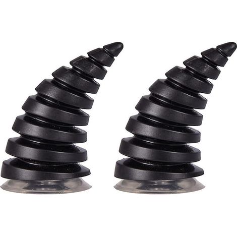 noir-2pcs Casque De Moto Cornes, Moto Casque Diable Dmon Corne Avec Sucker Dcoration De Corne De Diable Casque Dcoration De Cornes Pour Casque Acc (1/5)