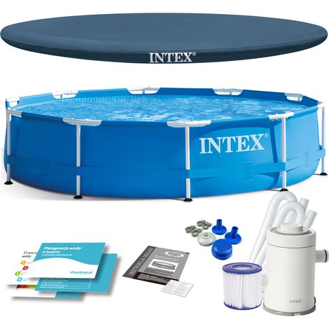 Piscina de jardín con estructura de 305 x 76 cm (10 en 1) INTEX 28202 (1/5)