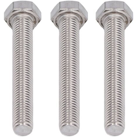 20 vis à tête hexagonale M10x60 en acier inoxydable A2, filetage complet DIN 933, lot de 20 (1/5)