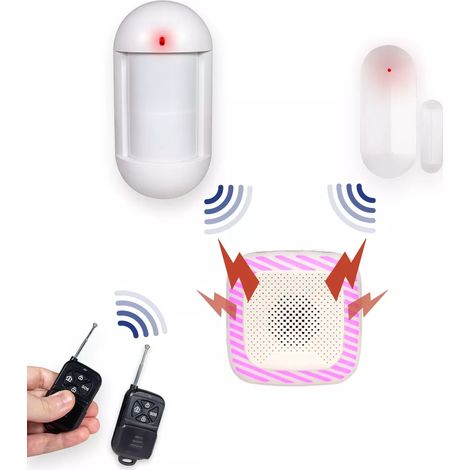 Alarme maison sans fil - 1x Détecteur de mouvements animal / 1x Ouverture et 2x Télécommande (HY) (1/5)