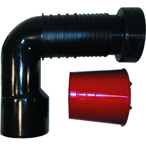 Coude de sortie pour WC suspendu DN90/110 avec joint, raccourcissable, capuchon de protection