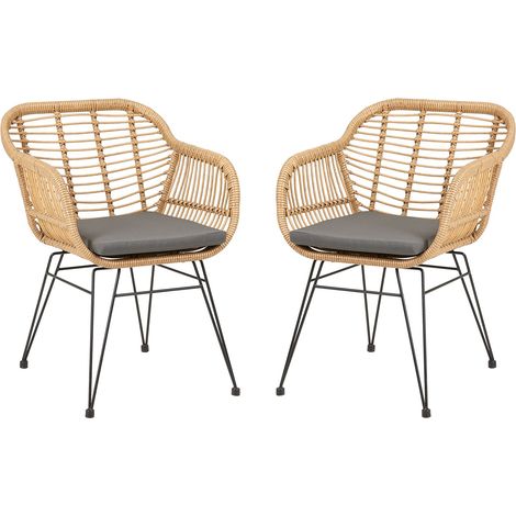 Chaises PARAMO Brun (Lot de 2)