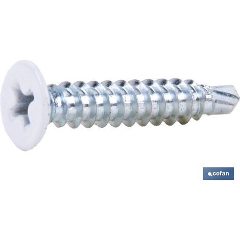COFAN tornillo autot. extraplano 4,2 x 14 blanco   caja 500 unid. (1/3)