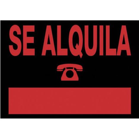 Schild "Zu vermieten" 700x500 mm schwarz pvc Archiv 2000