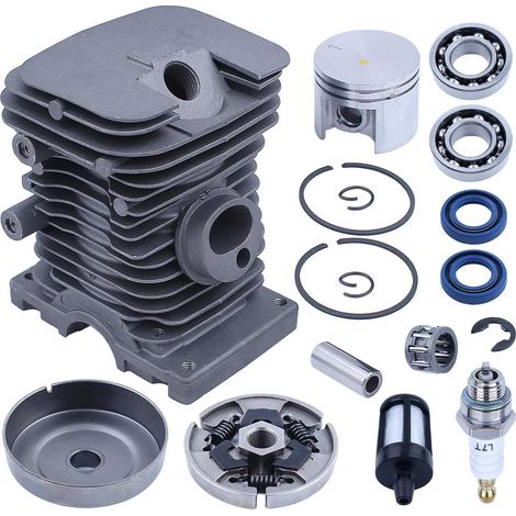Adefol Cylindre 38 mm 3/8" 6T pour Tronçonneuse STIHL MS180 MS170 017 018 avec Kit de Piston, Embrayage, Tambour, Roulements et Joints d'Huile (1/5)