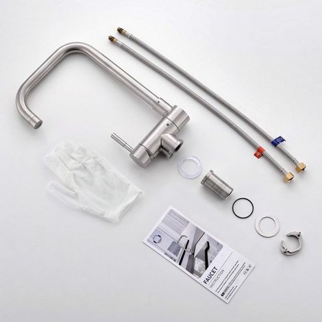 CECIPA Mitigeur Cuisine Rabattable avec 2 Jets aux Choix Robinet Cuisine Sous Fenêtre Robinetterie Cuisine Pliable Bec Orientable (1/5)
