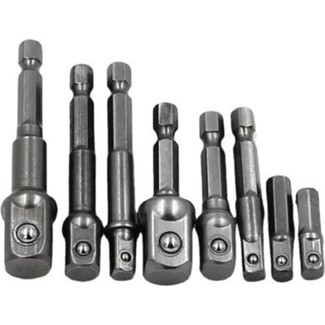 Pr Replacement Part for M.C. 8pcs Screwdriver Wrench Extension Rod Chrome Vanadium Steel Hex Shank Drill Bit Set Durable Socket Adapter for DIY (1/4)