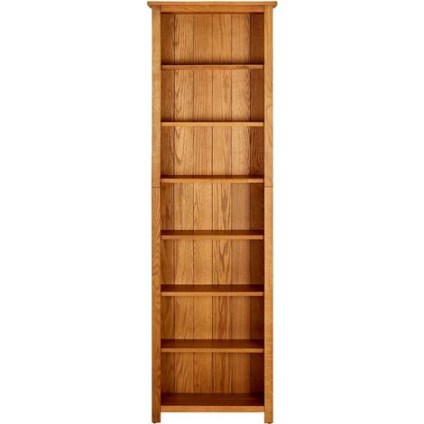 Maison Exclusive - Libreria a 7 Ripiani 60x22x200 cm in Legno Massello di Rovere (1/5)