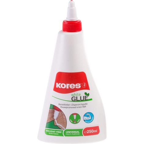Colle Liquide de Bricolage Blanche, Fixation Extra-Forte, pour Enfants et Adultes, Sûre et Non Toxique, pour l'Artisanat, les Fournitures Scolaires et de Bureau, Paquet de 1 x 250ml (1/3)