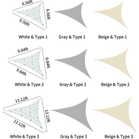 Pare-soleil résistant aux UV, voile triangulaire de 6,5 pieds, abri pour plantes de jardin, couverture de serre respirante pour terrasse extérieure, camping, piscine d'arrière-cour