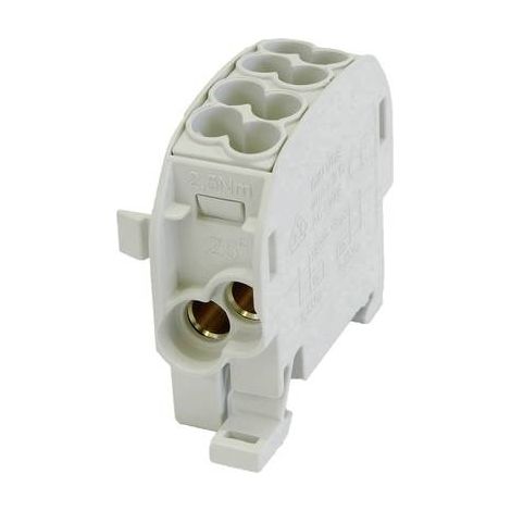 HoraeTec 080110-0-3 Terminale ramo principale PA, Ottone Grigio (RAL 7035) 1 polo 100 A 690 V Tipo di conduttore = L
