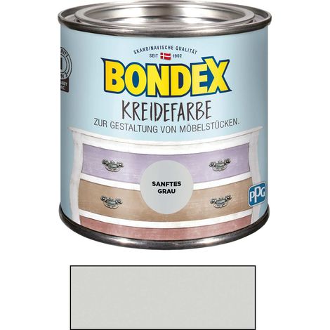 Bondex Kreidefarbe Sanftes Grau 0,50 l Sanftes Grau für den Innenbereich 386519BaDe (1/4)