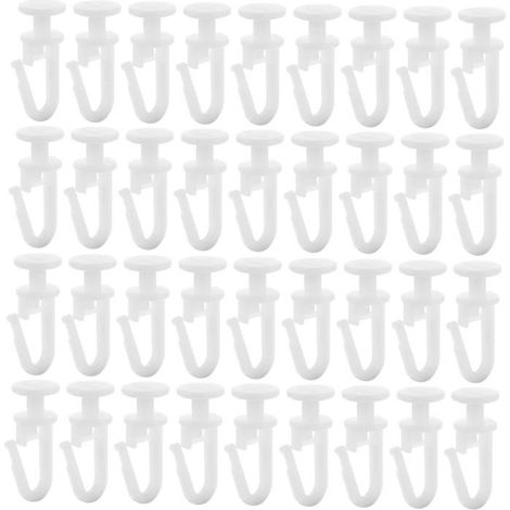 50 roulettes silencieuses pour rail de rideau, accessoires de fixation au plafond pour la maison (1/5)