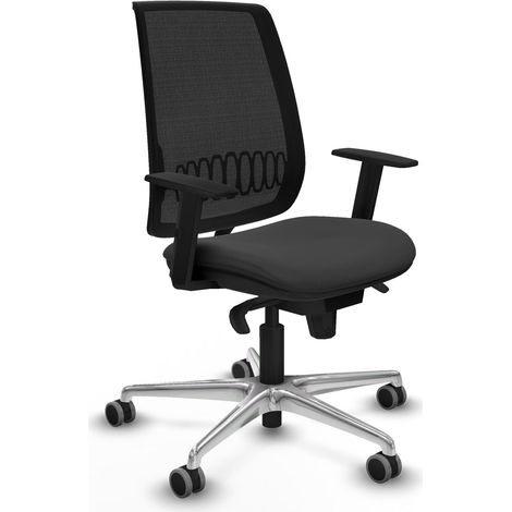 Chaise de bureau piqueras y crespo Alares noir mousse injectée (1/2)