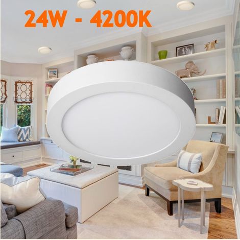 Jandei - Downlight led 24W 4200ºK redondo superficie blanco Plafon LED
