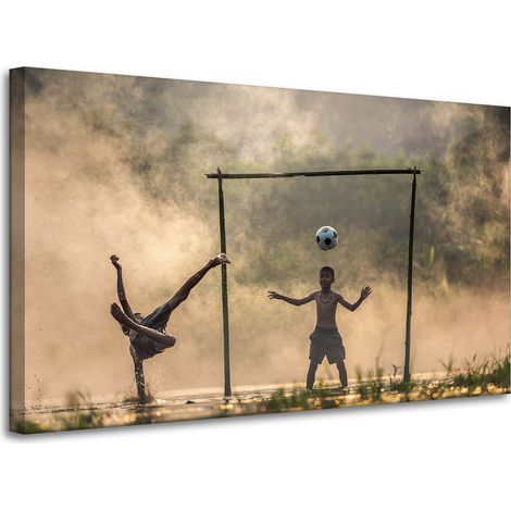 Leinwanddruck Jugendfußball 100x60 cm