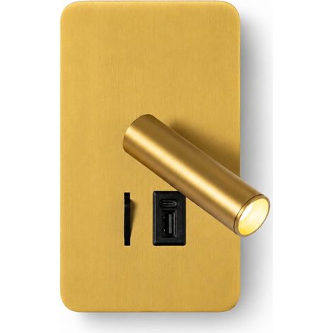 Aplique De Pared "ALIX" - 3W - 2600K - USB+USB-C - (1/5)