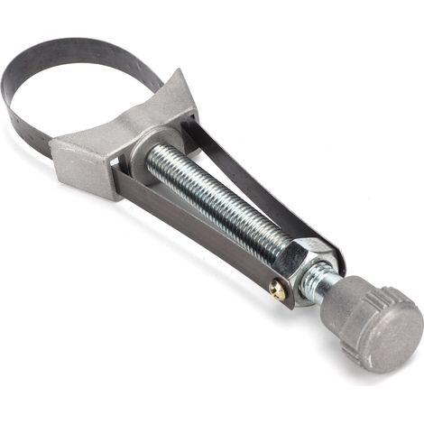 Clé à sangle en fer pour filtre à huile moteur, outil de démontage et nettoyage automobile (1/5)