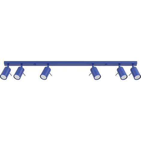 Plafones RING ultramar acero 6xGU10 118cm Sollux (1/2)