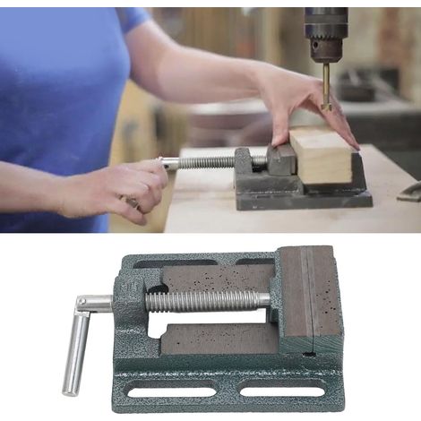 7,6 cm (3 Zoll) amerikanischer Flachbacken-Schraubstock, Flachbacken-Schraubstock für Bohrmaschinen, einfacher Flachbacken-Schraubstock (1/5)